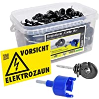 Los mejores  - VOSS.farming 150x Anillo aislador para Hilo- Cinta- Cable para Pastor eléctrico- con Tornillo para Madera + Accesorio…